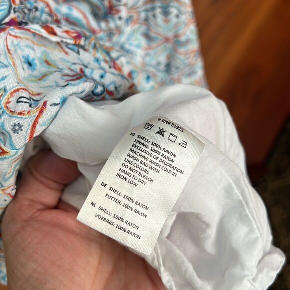 Cooper and Ella midi cold shoulder floral dress lg - Picture 8 of 9